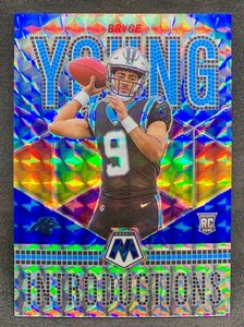 2023 Mosaic BRYCE YOUNG Panthers Introductions Blue Prizm Rookie RC SP /99
