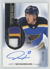 2021-22 UD The Cup Patch RPA Jake Neighbours RC Auto 075/249 #175