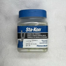 Thomas & Betts RC10-8FL Sta-Kon 12-10 AWG Locking Fork Terminals - Box of 50