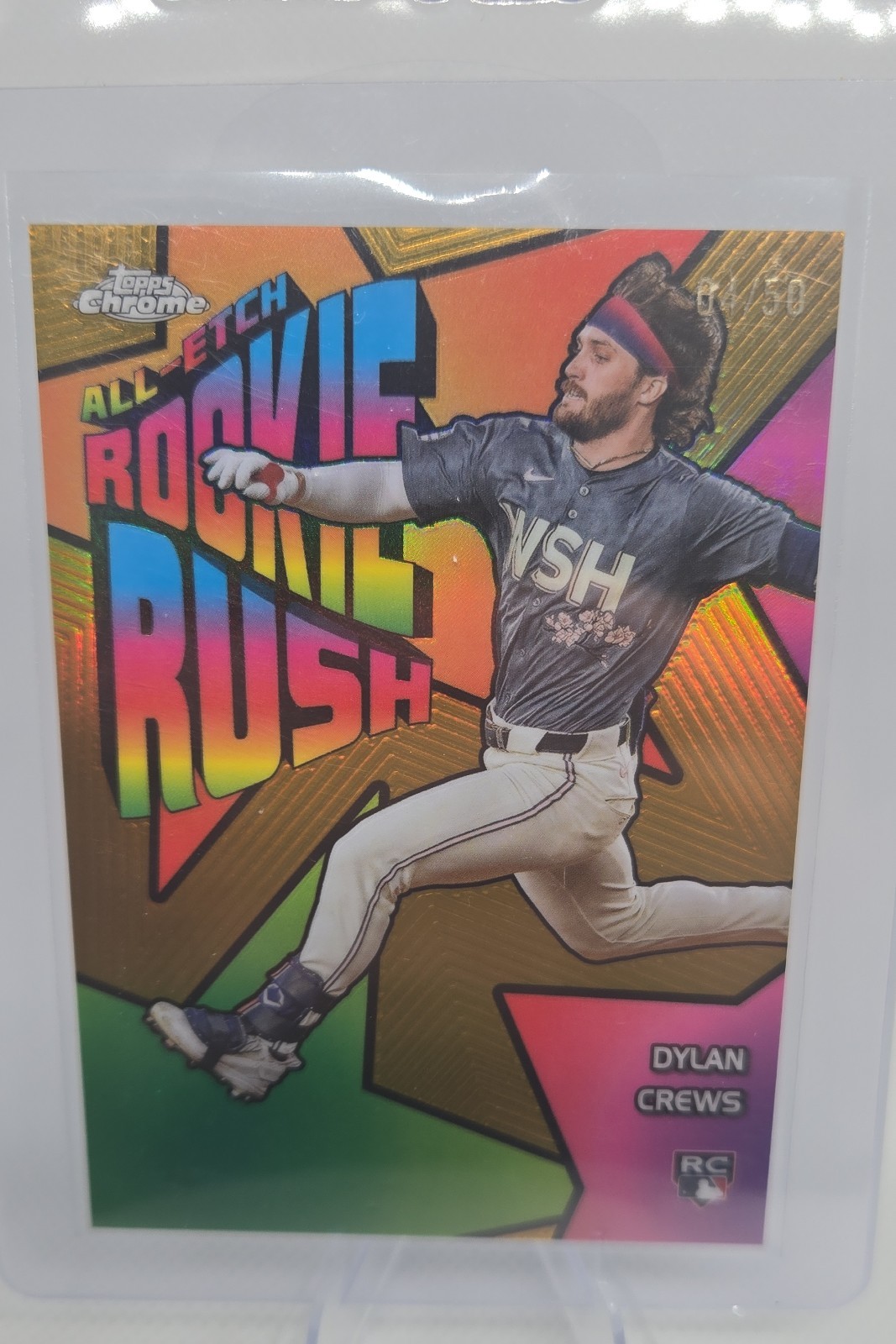 2025 Topps Chrome - All-Etch Rookie Rush Dylan Crews  Gold Refractor /50 (RC)