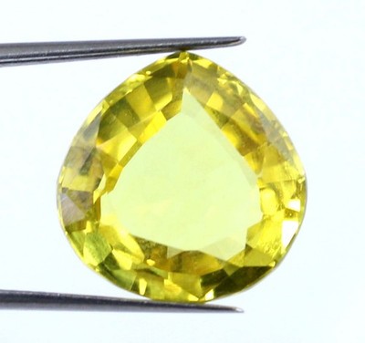 AGI Zertifizierter Natürlicher Gelber Saphir 14.20 Ct Birnenschliff T25080
