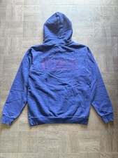 Eden Power Corp Blue Recycled Cotton Fleece Pullover Hoodie Small Made in USA