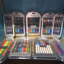 9pc Lot TUL Retractable Gel Ink Pens, Fineliners, Highlightes, Etc, Assorted