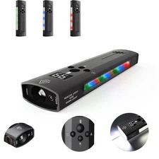 Pro Flat EDC Flashlight with LED Light UV and Laser 2000 Lumens W/RGB Side Light