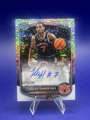 2025-26 Bowman Keyshawn Hall Chrome 1st Speckle Auto /299 Auburn #CPA-KH