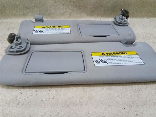 Pair L R Sun Visor Illuminated Gray Fits 2007 HYUNDAI SONATA Z9-195634 - Picture 3 of 4