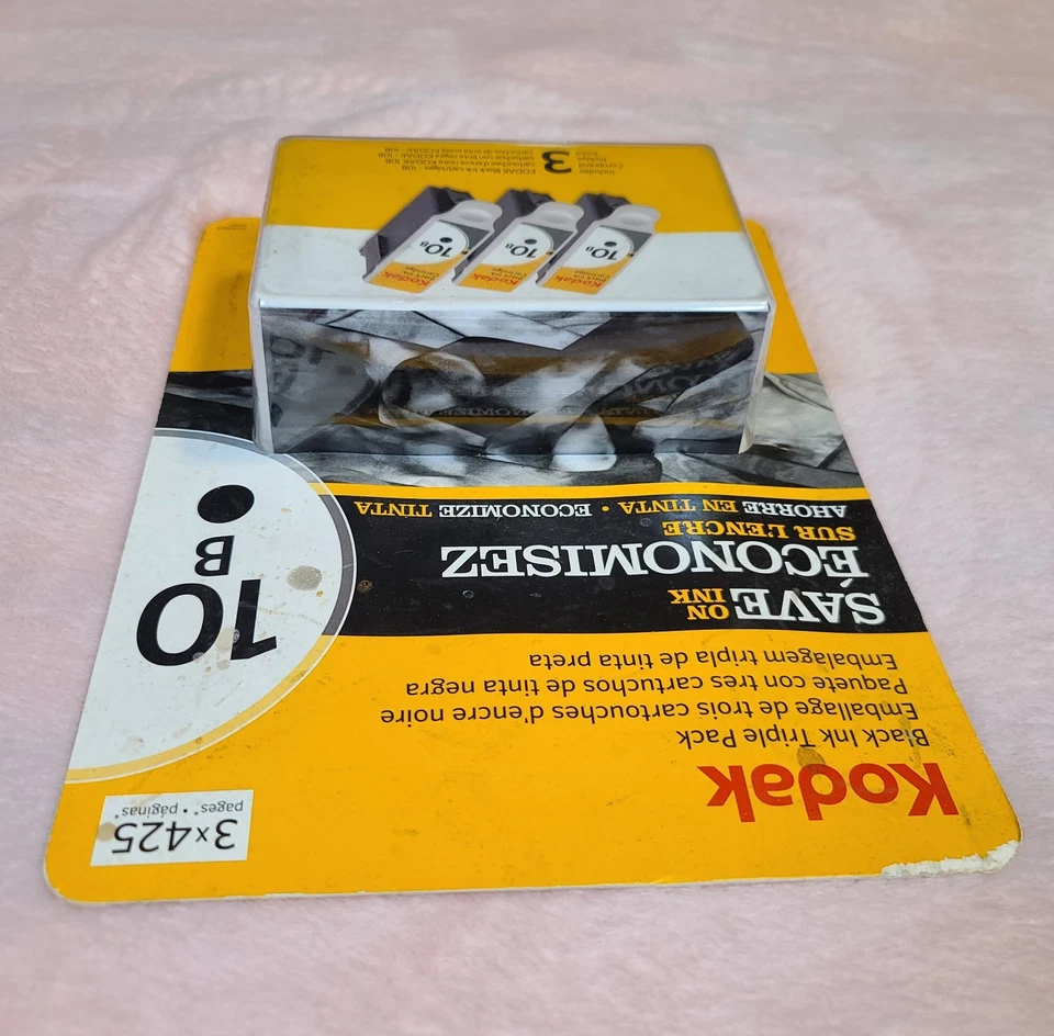 Cartucho de tinta negro Kodak 10B paquete de 3 2012, 2 paquetes nuevo sellado caja abierta Foto 4 de 4