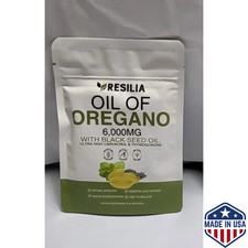 Resilia Oil of Oregano 6000mg with Black Seed Oil 60 Softgels Immune Support-1pc