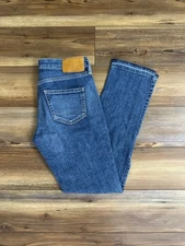 Edwin Something Women's Blue Jeans Japan Size 27 Straight Tapered ESO 3138