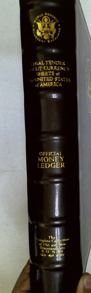 World Reserve Monetary Exchange Album Book Paper Money Orig Box 15 Empty Sleeves - Image 3 of 4