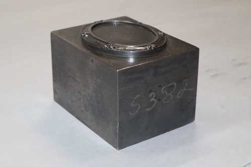 XL BEZEL DETAILED Antique Vintage Hub Impression Die Jewelry Tool Steel Stamp - Picture 4 of 4