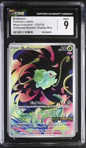 Bulbasaur *CGC 9* Illustration Rare *Mega Evolution Stamp* #133 * Pokemon