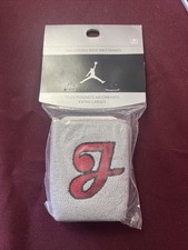 Vintage Nike Michael Jordan Jumpman "J" Logo Wristbands Silver - NEW