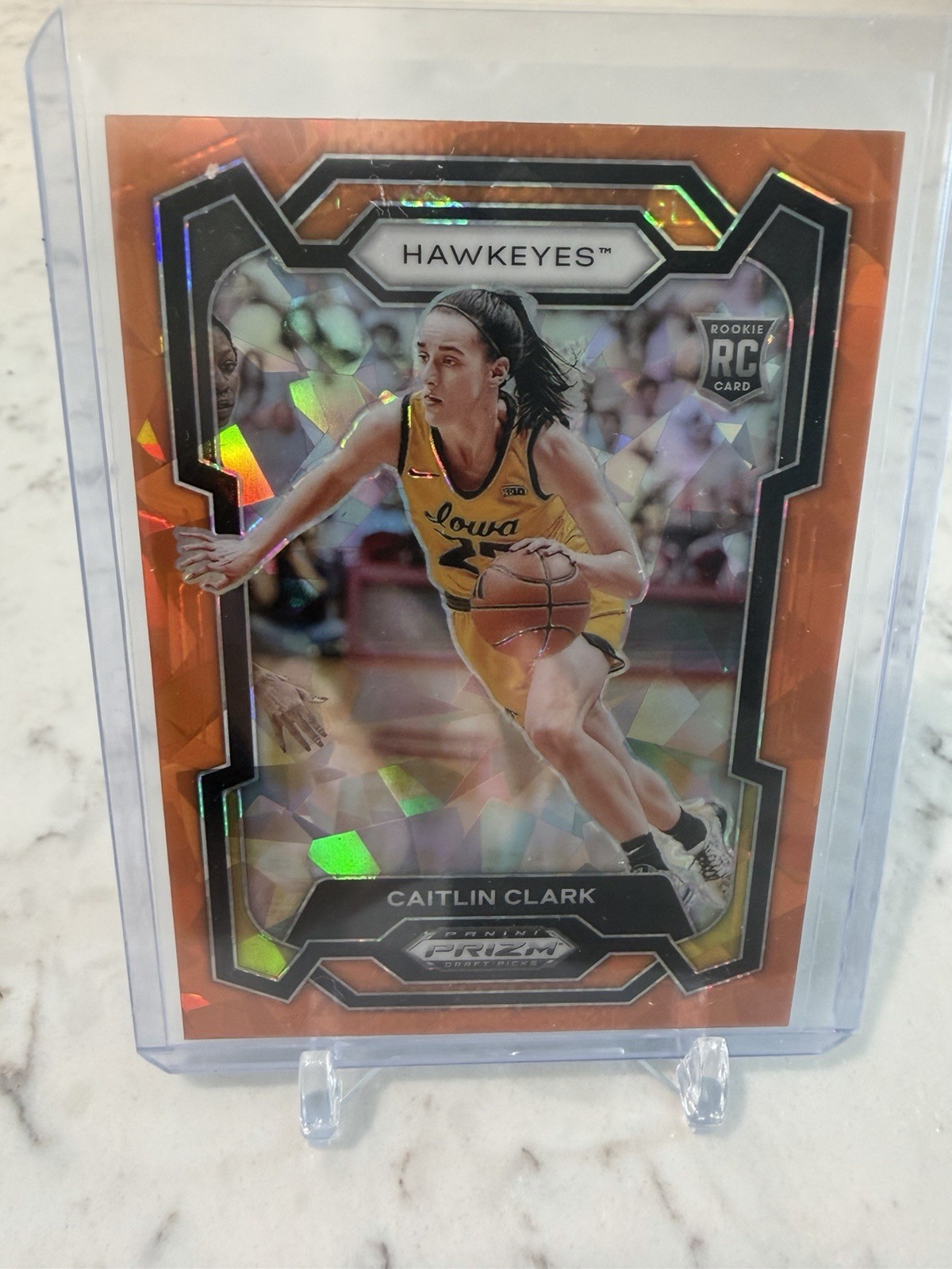 2024-25 Panini Prizm Draft Picks - Caitlin Clark #57 Orange Ice Prizm (RC)