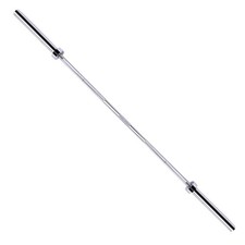 6FT Straight Olympic Barbell, Alloy Steel, 2-Inch Diameter, Silver Finish