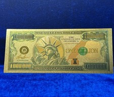 $1,000,000 Gold Foil One Million Dollars Fantasy Commemorative Banknote 💵