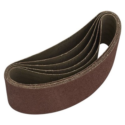 Sealey Sanding Belt 76 x 457mm 60Grit 5 Pack Silicon Oxide Flexible SB60457