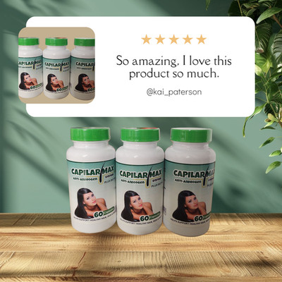 Capilar x 180 Caps Max Anti-Androgen Plus Biotin System healthy Hair Skin Nails