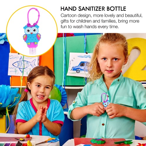 8pcs Portable Hand Silicone Bottle Cartoon Pattern Cover (As Shown) - 第 11/12 張圖片