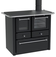 Lincar Küchenherd Gaia 149A V SX 7 kW Dunkelgrau rechts/links Küchenofen, Kamin