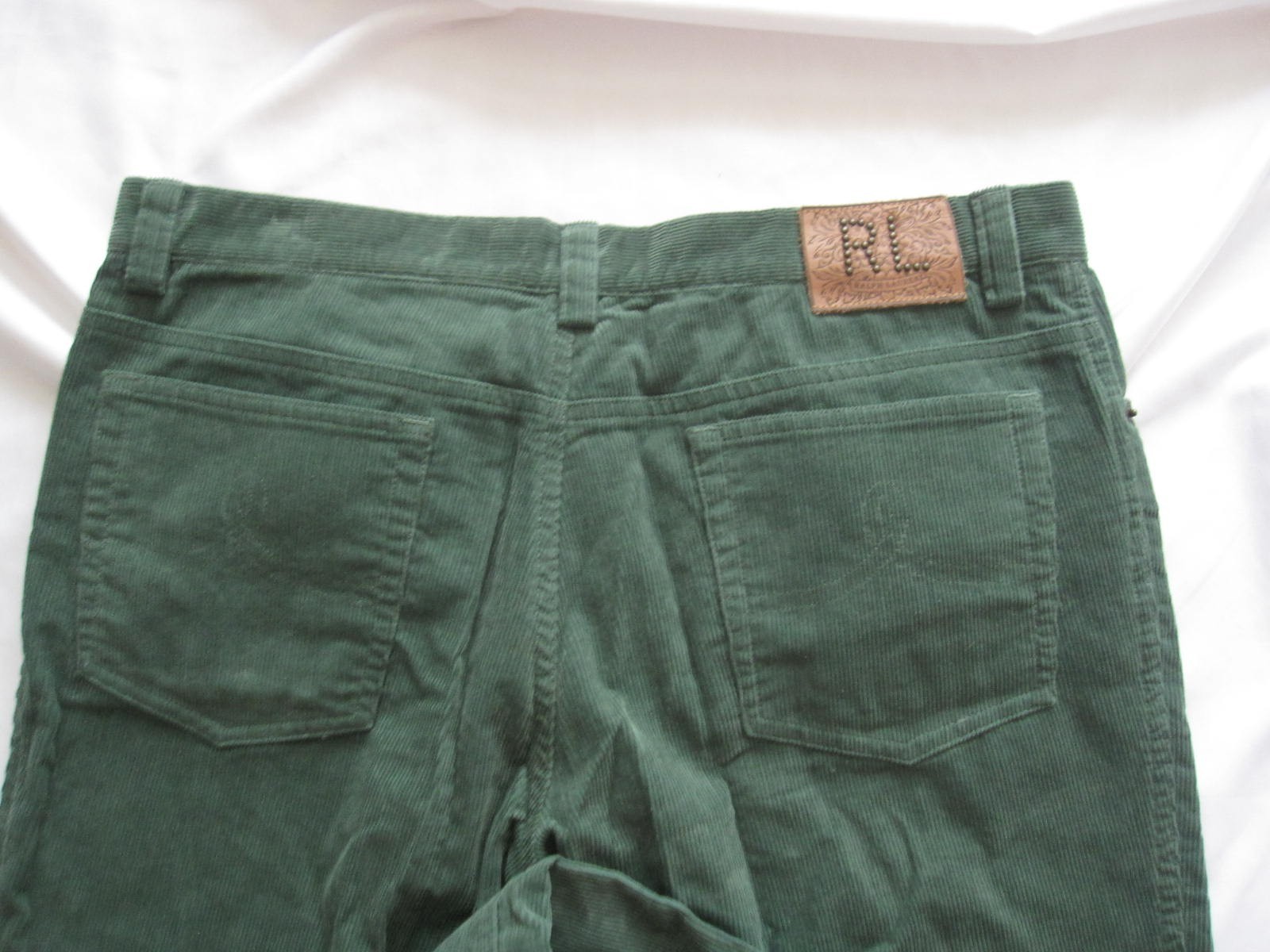 Y2K Vintage Ralph Lauren RL Corduroy Pants Women Cotton Wide Leg Sz 14 (WP375) thumbnail 11