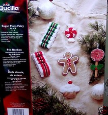 Bucilla "Sugar Plum Fairy" Felt Christmas Ornament Kit- OOP Factory Direct 85446