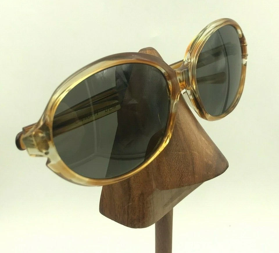 Óculos de sol vintage americano Optical Compel CN168T marrom oval tamanho grande EUA - Imagem 2 de 4