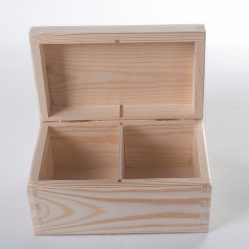 Plain Wooden Compartments Tea Box / Jewellery Decoupage Section Storage Boxes - Picture 13 of 28