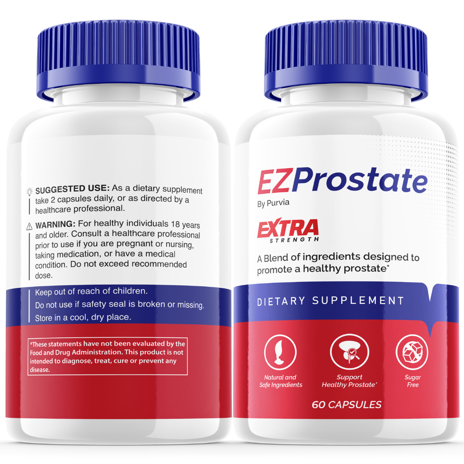 EZ Prostate Capsules Official Formula Maximum Overall Wellness Health (2 Pack)