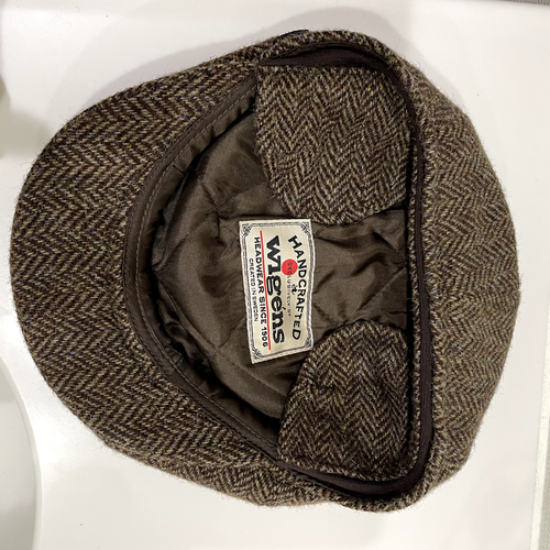 Wigens Newsboy Cap Classic Herringbone Tweed Size 58 wool Mint - Picture 12 of 18
