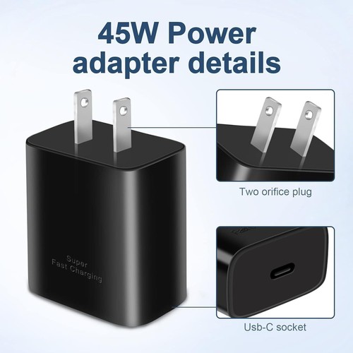 New 45W Super Fast Charger For Samsung Galaxy Note20 S22 S23+ Ultra S24 S23 S20