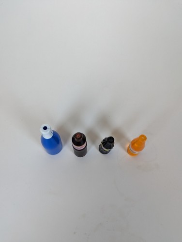 Set di 4 bottiglie per cibo in miniatura soda pop latte arancione - Foto 5 di 5