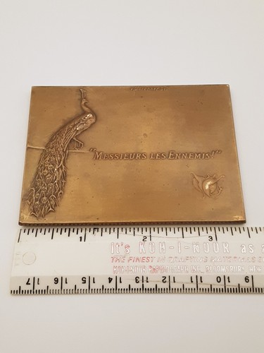 RARA MEDALLA DE BRONCE V D BRENNER VDB 1905 JAMES MCNEILL WHISTLER 2 1/2” X 3 1/2” - Imagen 13 de 14