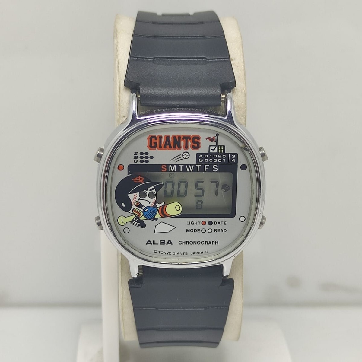 エイトマン　アルバウォッチ Seiko Alba Y744-5000 Tokyo Giants Baseball Game Chronograph