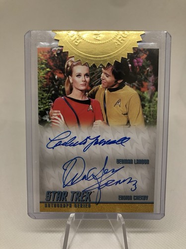 Star Trek Captain's Collection DUAL Auto #DA37 Walter Koenig Celeste Yarnell
