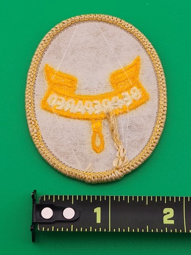 Zweiter Klasse Rang Uniform hellbraun Aufnäher weiß Kunststoffrücken BSA Pfadfinder Amerika NEU - Bild 2 von 2