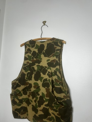 Vintage Duxbak Duck Camo Vest Hunting Canvas Hunting Fishing 80’s Pockets VTG - Picture 9 of 10