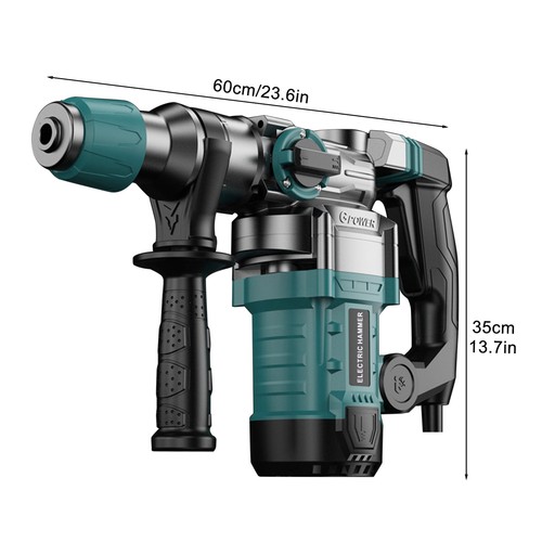 3 in 1 1100RPM Hammer Drill, Rotary Hammer-Drill Pick Concrete Demolition Hammer - Picture 7 of 25