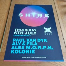 SHINE PAUL VAN DYK @ EDEN IBIZA 2023 - IBIZA CLUB POSTERS - DJ TRANCE MUSIC