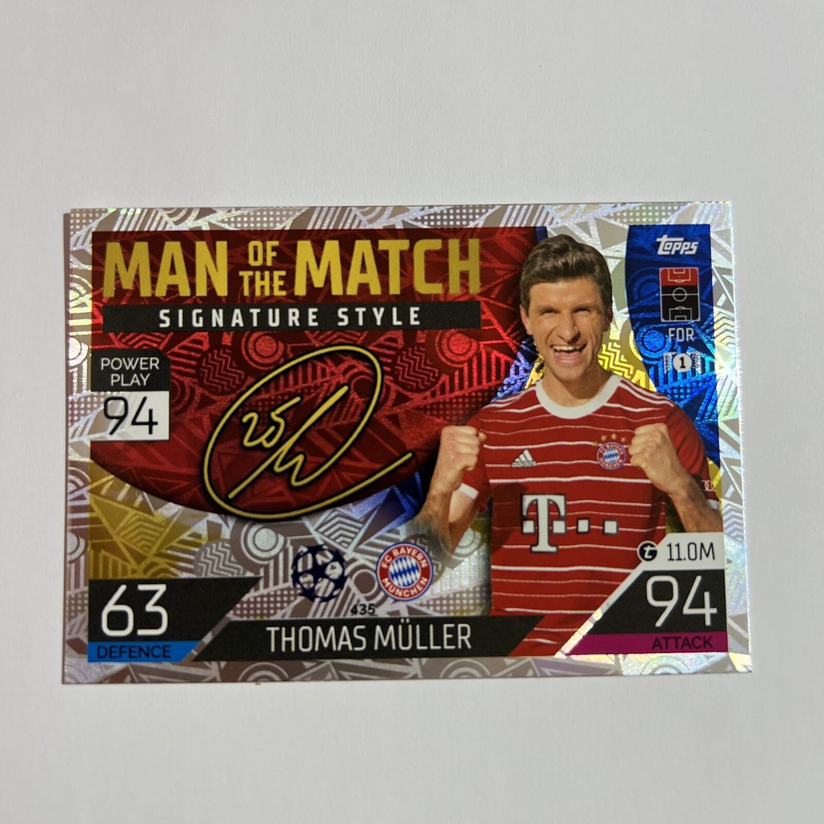 Thomas Müller match attax 22/23 Man Of The Match Signature Style