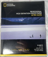 National Geographic Professional HD Photo Paper Ultra Gloss 8.5” x 11” 15 Sheets