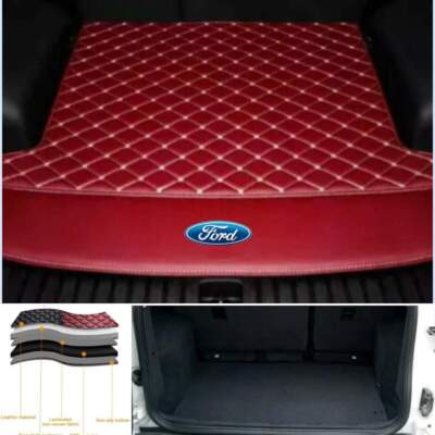 Car Trunk Mats For Ford Cargo Liner Custom Waterproof All Weather Floor Mats