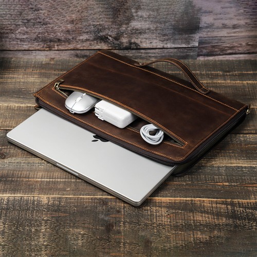 MacBook Pro 14.2 Inch Laptop Case Leather LHandbag For MacBook Air Business - 第 1/10 張圖片