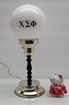 VTG CHI SIGMA PHI Sorority  ''CHISIGS''  Globe Desk Table Lamp  for Sorority House