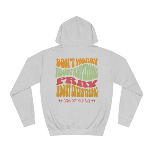Sudadera con capucha Pray About Everything, sudadera con capucha Faith Over Fear, sudadera cristiana regalo - Imagen 18 de 26