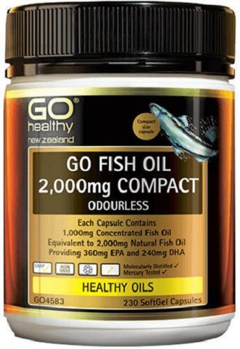 Go Healthy GO Omega 3 Fish Oil 2,000mg 230 caps EPA + DHA HIGH STRENGTH |  eBay