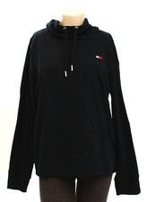 Tommy Hilfiger Sport Black Funnel Neck Sweatshirt Women's L NWT