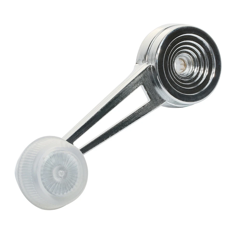 Par de manivelas de manivela de ventana de puerta interior izquierda+derecha para Ford Bronco 73-86 cromadas Foto 4 de 4