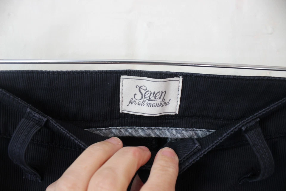 Pantalones de pana 7 for all Mankind para mujer talla 25 AZUL MARINO Bootcut EE. UU. ¡Como nuevos! Foto 4 de 4