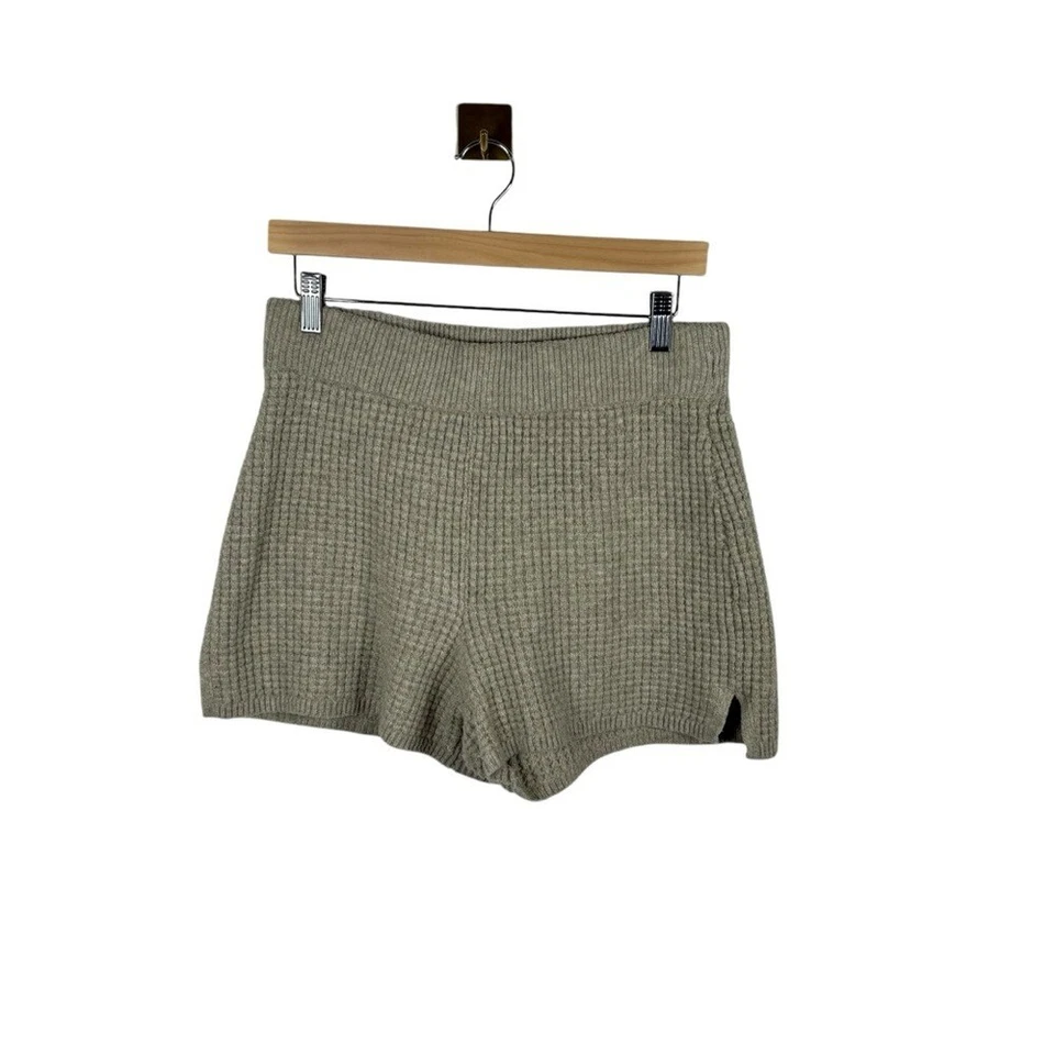 Женские шерстяные вязаные шорты Abercrombie & Fitch Lounge Collection желтовато-коричневые размер M - Изображение 2 из 4